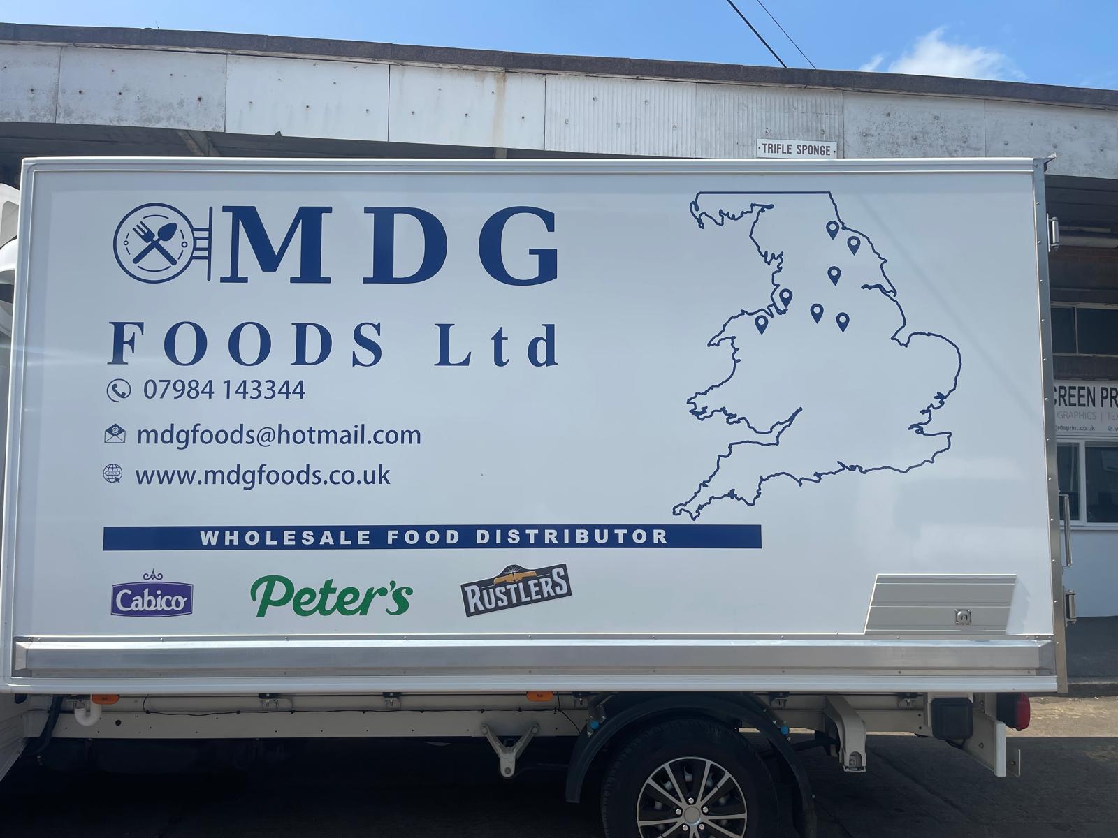 MDG Foods refrigerated box truck